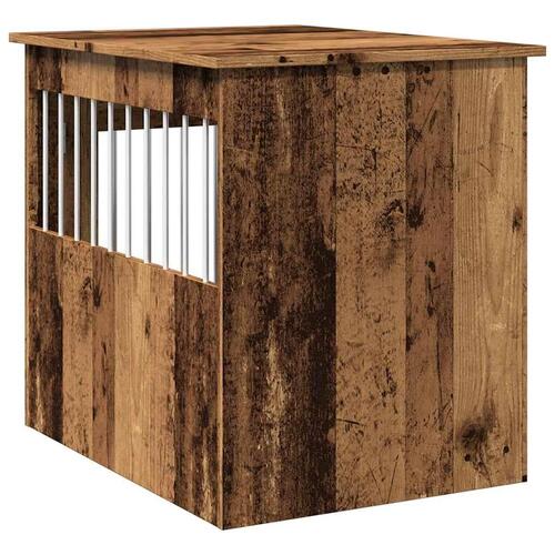 Hundebur 55x75x65 cm konstrueret træ antikt træ