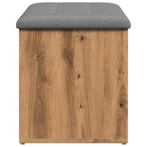 Opbevaringsbænk 82x42x45 cm konstrueret træ kunsteg