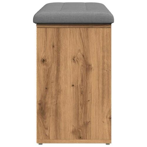 Skobænk 102x32x50 cm konstrueret træ kunsteg