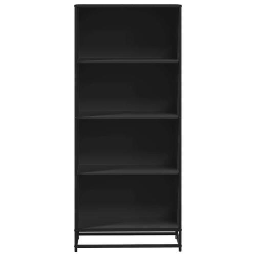 Bogreol 60x35x139 cm konstrueret træ sort