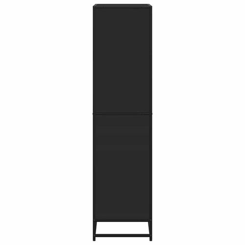 Bogreol 60x35x139 cm konstrueret træ sort