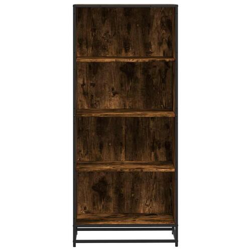 Bogreol 60x35x139 cm konstrueret træ røget egetræsfarve