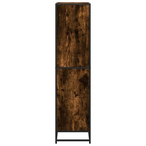 Bogreol 60x35x139 cm konstrueret træ røget egetræsfarve