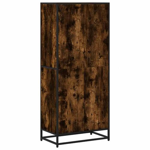 Bogreol 60x35x139 cm konstrueret træ røget egetræsfarve