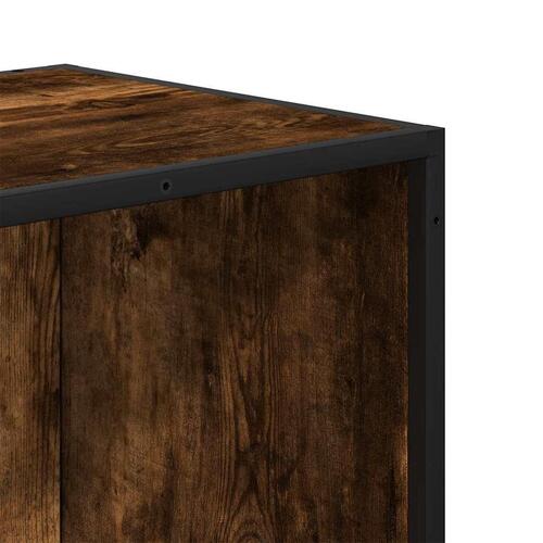 Bogreol 60x35x139 cm konstrueret træ røget egetræsfarve
