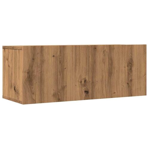 Væghængte tv-borde 2 stk. 80x30x30 cm egetræsfarve