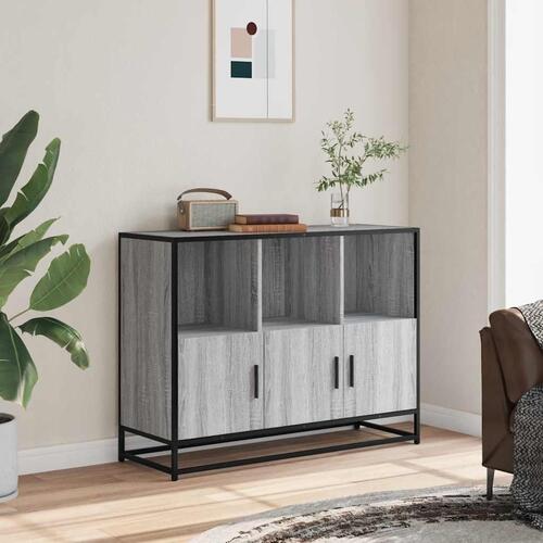 Skænk 100x35x76 cm konstrueret træ grå sonoma-eg