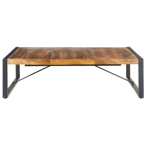 Sofabord 140x140x40 cm massivt træ med sheeshamfinish