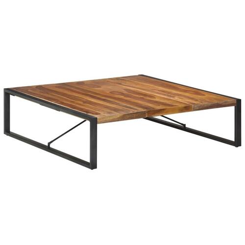 Sofabord 140x140x40 cm massivt træ med sheeshamfinish