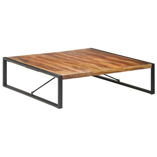 Sofabord 140x140x40 cm massivt træ med sheeshamfinish