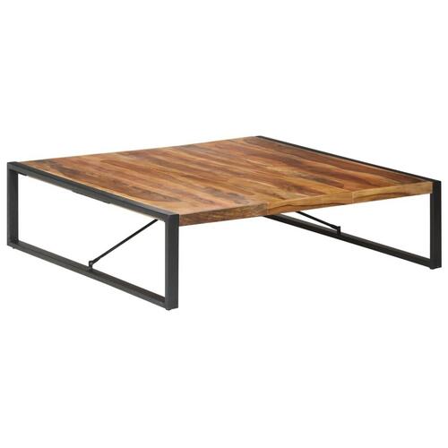 Sofabord 140x140x40 cm massivt træ med sheeshamfinish