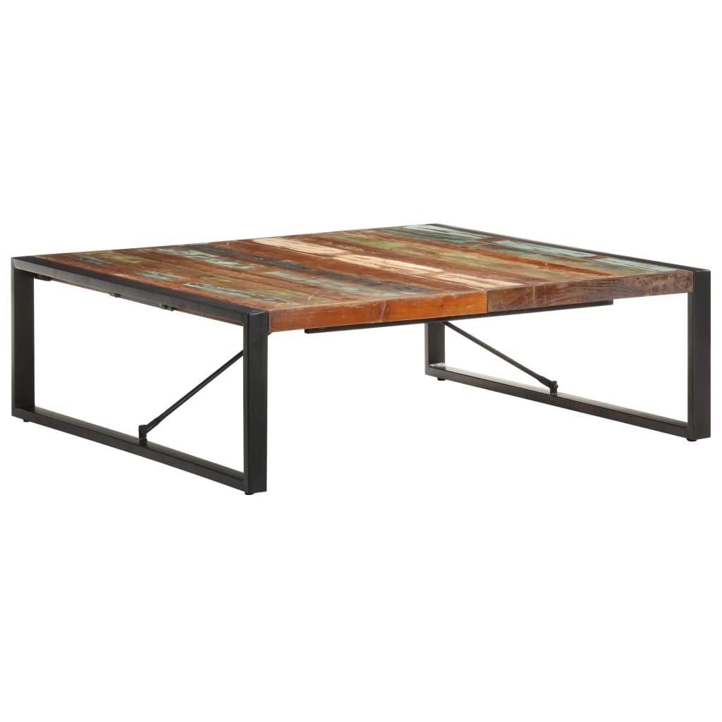 Sofabord 120x120x40 cm massivt genbrugstræ