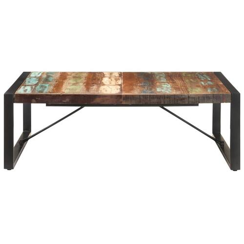 Sofabord 120x120x40 cm massivt genbrugstræ