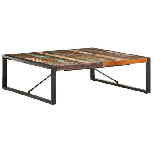 Sofabord 120x120x40 cm massivt genbrugstræ