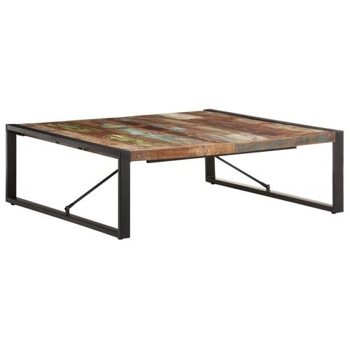 Sofabord 120x120x40 cm massivt genbrugstræ