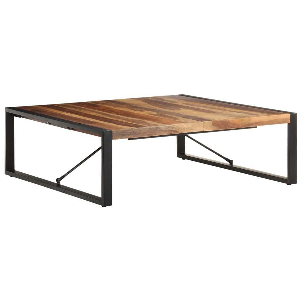 Sofabord 120x120x40 cm massivt træ med sheeshamfinish