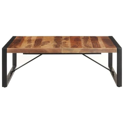 Sofabord 120x120x40 cm massivt træ med sheeshamfinish