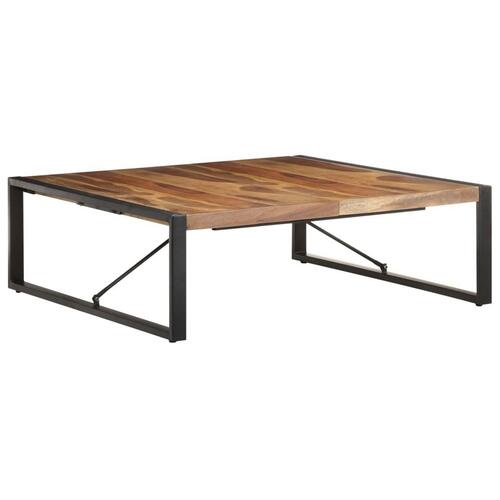 Sofabord 120x120x40 cm massivt træ med sheeshamfinish