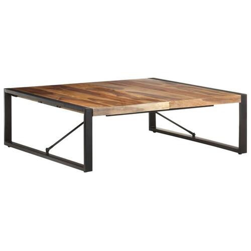 Sofabord 120x120x40 cm massivt træ med sheeshamfinish