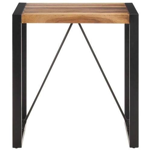 Spisebord 70x70x75 cm massivt akacietræ med sheeshamfinish