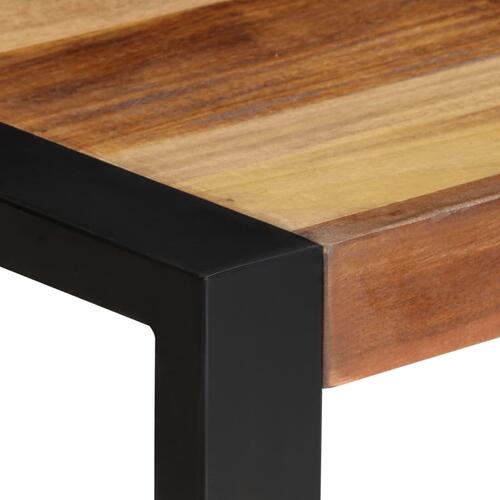 Spisebord 70x70x75 cm massivt akacietræ med sheeshamfinish