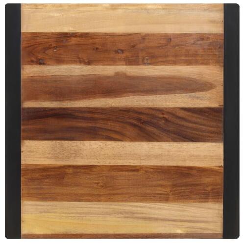 Spisebord 70x70x75 cm massivt akacietræ med sheeshamfinish
