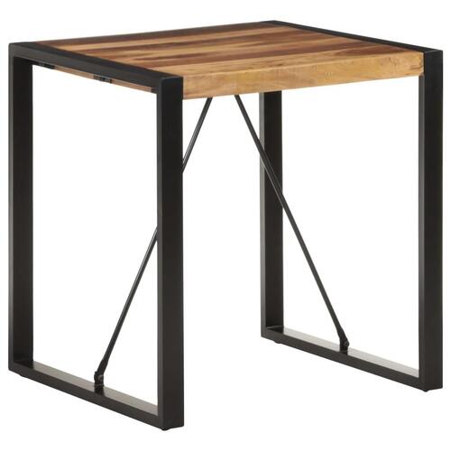 Spisebord 70x70x75 cm massivt akacietræ med sheeshamfinish