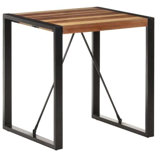 Spisebord 70x70x75 cm massivt akacietræ med sheeshamfinish