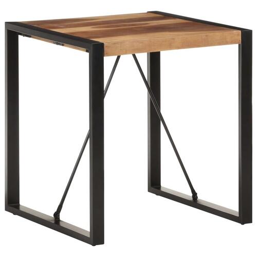 Spisebord 70x70x75 cm massivt akacietræ med sheeshamfinish