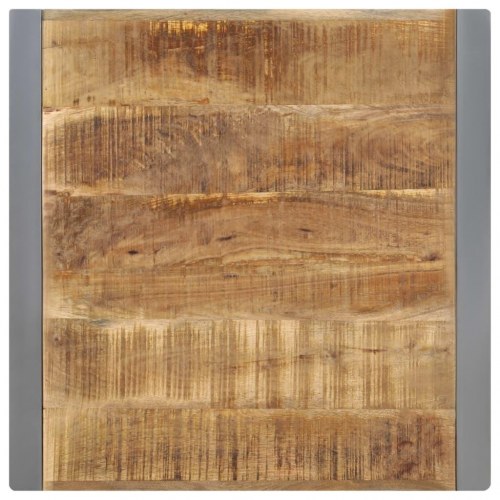 Spisebord i massivt ru mangotræ 70 x 70 x 75 cm - industrielt bistrobord