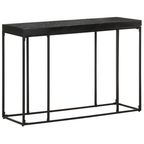 Konsolbord 110x35x76 cm massivt akacietræ og mangotræ sort