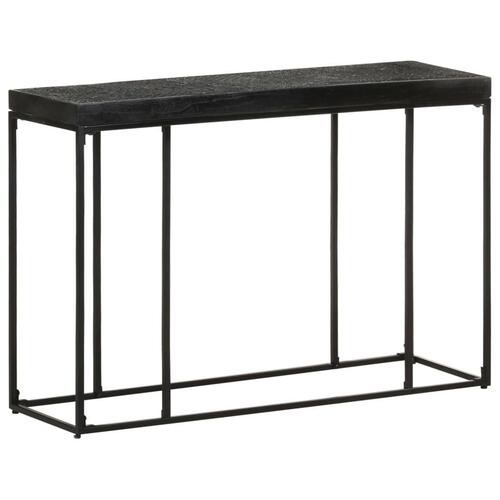 Konsolbord 110x35x76 cm massivt akacietræ og mangotræ sort
