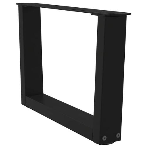Spisebordsben V-form 2 stk Sort 60x(30-31,3) cm Stål