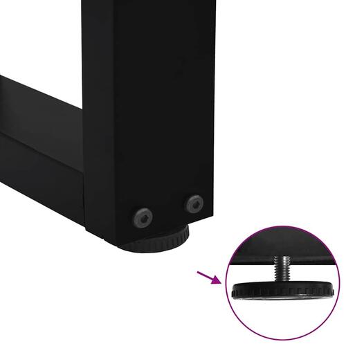 Spisebordsben V-form 2 stk Sort 60x(30-31,3) cm Stål