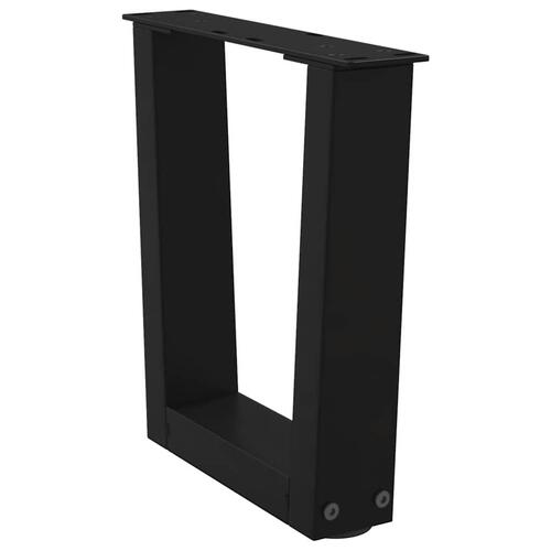 Spisebordsben V-form 2 stk 40x(30-31,3) cm stål sort