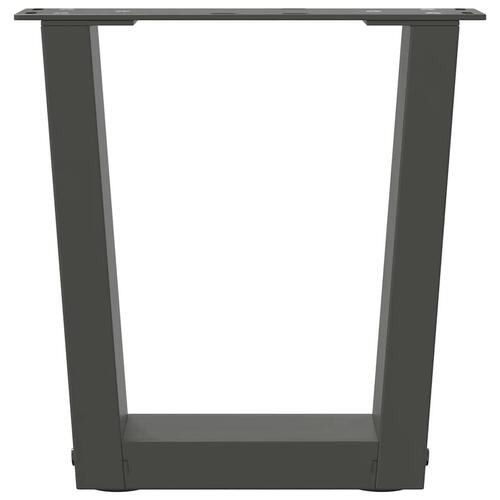 Spisebordsben V-form 2 stk 40x(30-31,3) cm stål antracitgrå