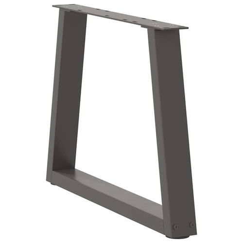Spisebordsben V-formet 2 stk. 60x(42-43,3) cm stål antracitgrå