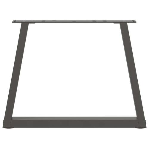 Spisebordsben V-formet 2 stk. 60x(42-43,3) cm stål antracitgrå