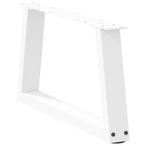 Spisebordsben V-form 2 stk 70x(30-31,3) cm stål hvid