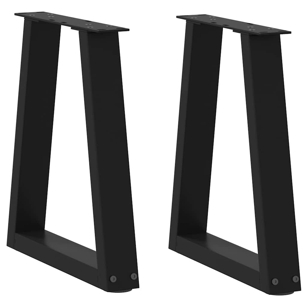 Spisebordsben V-formet 2 stk. 28x(42-43,3) cm stål sort