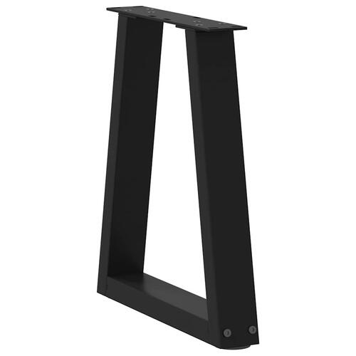 Spisebordsben V-formet 2 stk. 28x(42-43,3) cm stål sort