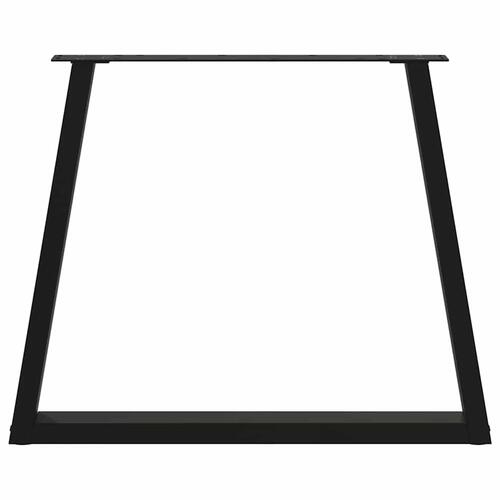 Spisebordsben V-formet 2 stk 70x(72-73,3) cm stål sort