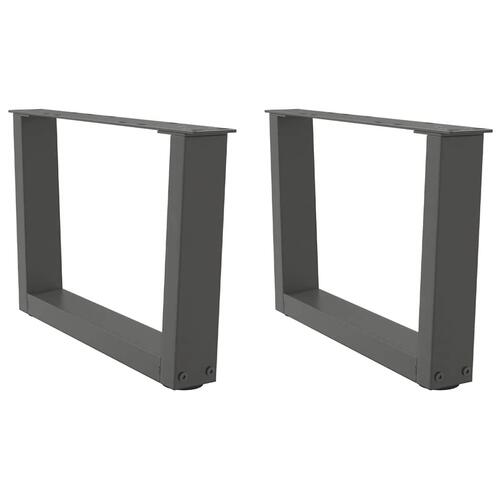 Spisebordsben V-form 2 stk 50x(30-31,3) cm stål antracitgrå