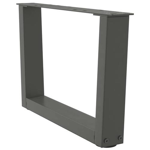 Spisebordsben V-form 2 stk 50x(30-31,3) cm stål antracitgrå