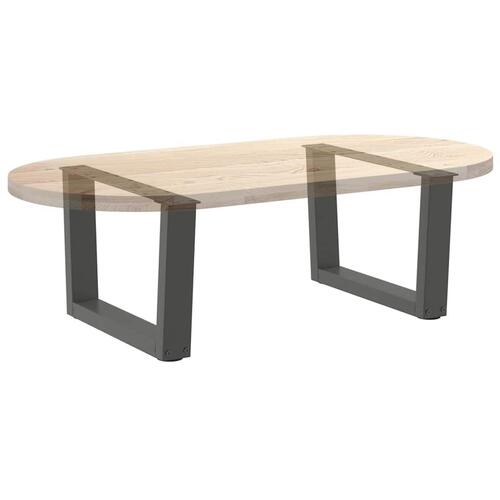 Spisebordsben V-form 2 stk 50x(30-31,3) cm stål antracitgrå