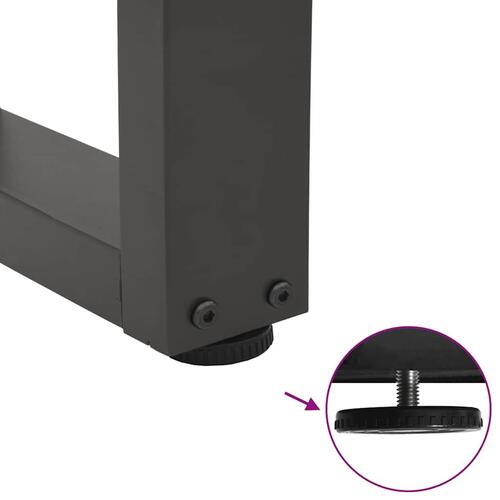 Spisebordsben V-form 2 stk 50x(30-31,3) cm stål antracitgrå