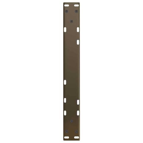 Spisebordsben V-formet 2 stk. naturstål 50x(42-43,3) cm stål