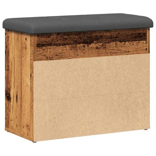 Skobænk 62x32x50 cm konstrueret træ antikt træ