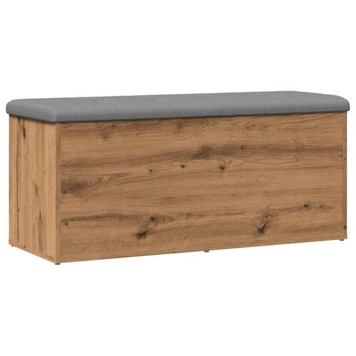 Opbevaringsbænk 102x42x45 cm konstrueret træ kunsteg