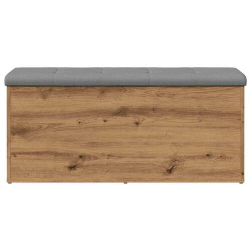 Opbevaringsbænk 102x42x45 cm konstrueret træ kunsteg